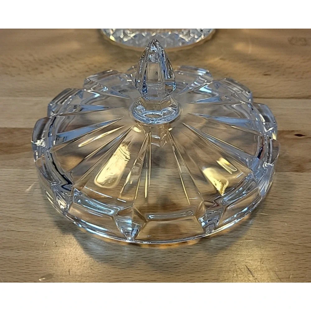 Vintage Ice Bucket By St George 24% Fine Lead Crystal W/ Lid Excellent
